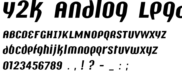 Y2K Analog Legacy Italic font
